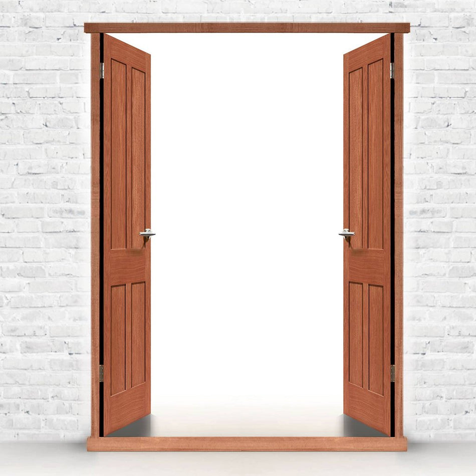 Exterior Double Door Frame, Type 1 for Double Doors, Made to size, with or without threshold or cill.