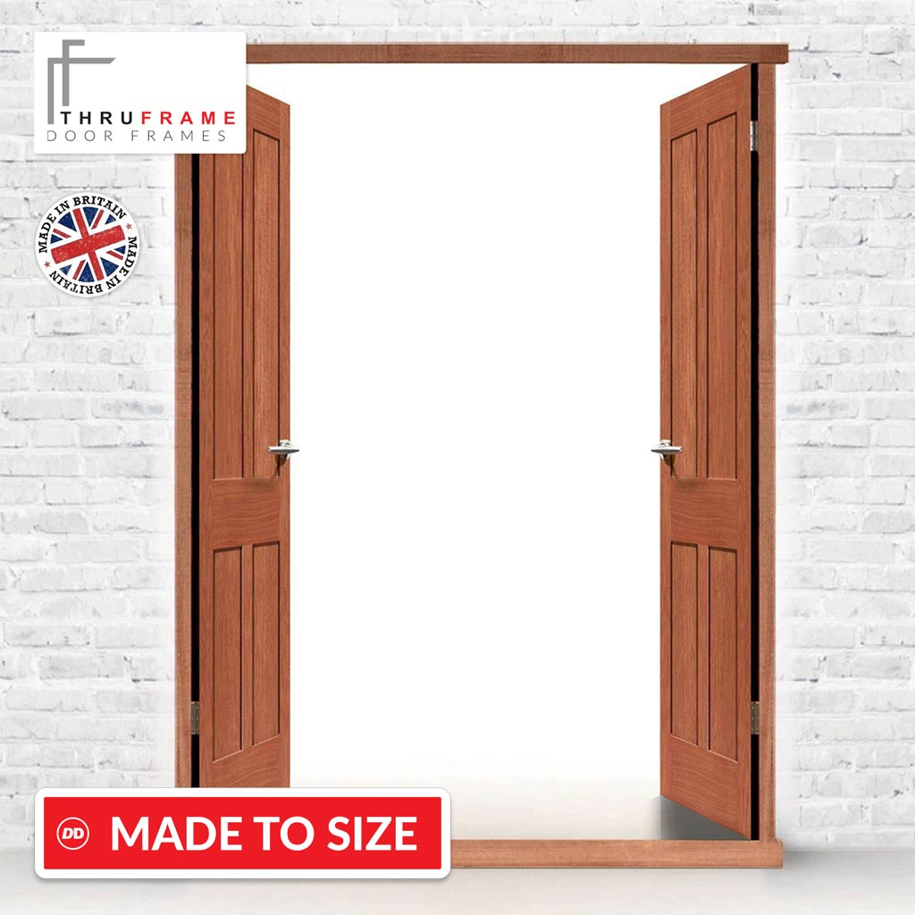 Exterior Double Door Frame, Type 1 for Double Doors, Made to size, with or without threshold or cill.