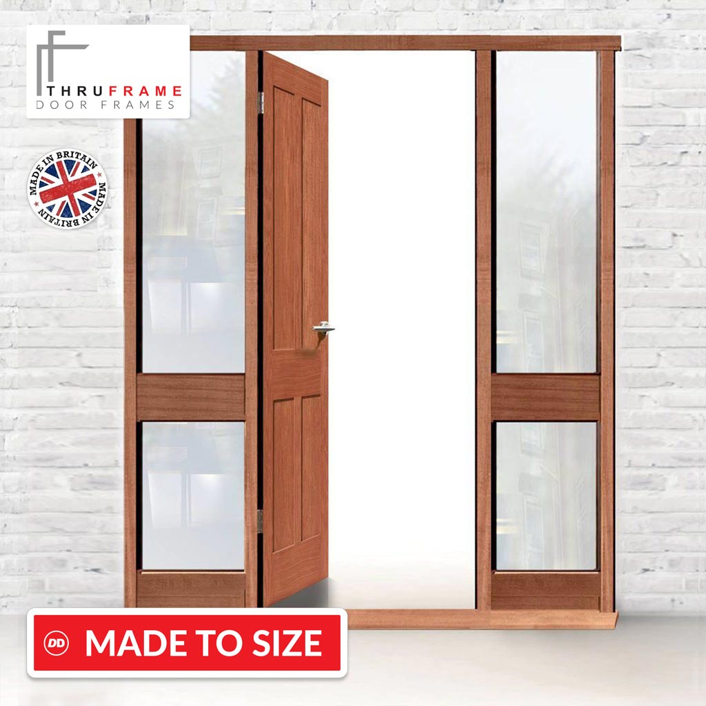 Exterior Door Frame with side glass apertures, Made to size, Type 3 Model 3.