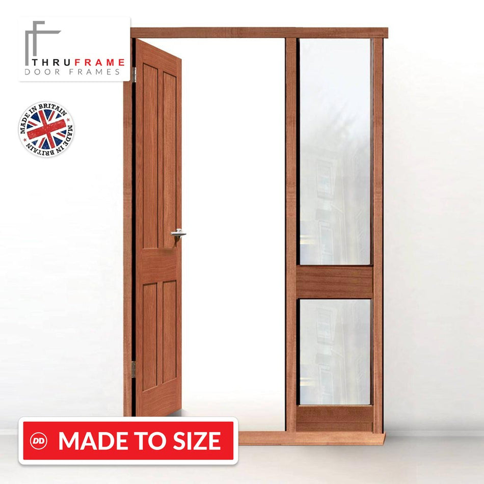 Exterior Door Frame with side glass apertures, Made to size, Type 2 Model 6.