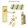 External DL54 Victorian Scroll Lever Back Door Handle Pack - Brass Finish