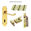 External DL168 Oakley Suite Lever Front Door Handle Pack - Brass Finish