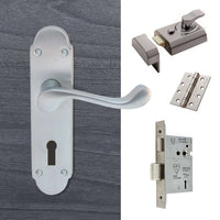 External DL168 Oakley Suite Lever Front Door Handle Pack - Chrome Finish