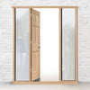 Exterior Door Frame with side glass apertures, Made to size, Type 3 Model 1.