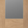 Two Sliding Doors and Frame Kit - Pattern 10 Shaker Oak Door - Obscure Glass - Unfinished