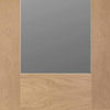 Four Sliding Wardrobe Doors & Frame Kit - Pattern 10 Shaker Oak Door - Obscure Glass - Unfinished