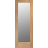 Single Sliding Door & Track - Pattern 10 1 Pane Shaker Oak Door - Obscure Glass - Unfinished