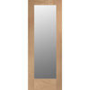 Three Sliding Wardrobe Doors & Frame Kit - Pattern 10 Shaker Oak Door - Obscure Glass - Unfinished