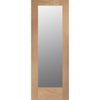 Six Folding Doors & Frame Kit - Pattern 10 Shaker Oak 3+3 - Obscure Glass - Unfinished