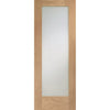 Single Sliding Door & Track - Pattern 10 Shaker Oak Door - Obscure Glass - Prefinished