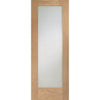 Pattern 10 Oak Internal Door Pair - Clear Glass - Prefinished