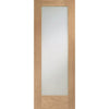 Room Divider - Pattern 10 Oak Frosted Glass Unfinished Double Doors with Single Side