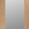 Single Sliding Door & Track - Pattern 10 Shaker Oak Door - Obscure Glass - Prefinished