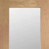 Double Sliding Door & Wall Track - Pattern 10 Oak 1 Pane Doors - Clear Glass - Prefinished