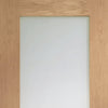 Single Sliding Door & Track - Pattern 10 Shaker Oak Door - Obscure Glass - Prefinished