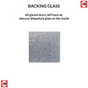 Premium Composite Front Door Set - Camarque 4 Ice Edge Glass - Shown in Reed Green
