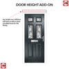 Premium Composite Front Door Set - Camarque 4 Abstract Glass - Shown in Anthracite Grey