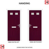 Premium Composite Front Door Set - Camarque 2 Linear Glass - Shown in Purple Violet