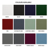 Premium Composite Front Door Set - Mulsanne 1 Geo Bar Clear Glass - Shown in Chartwell Green