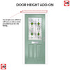 Premium Composite Front Door Set - Mulsanne 1 Laptev Green Glass - Shown in Chartwell Green