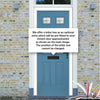 Premium Composite Front Door Set - Camarque 4 Mirage Glass - Shown in Pastel Blue