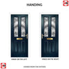 Premium Composite Front Door Set - Esprit 2 Abstract Glass - Shown in Blue