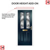 Premium Composite Front Door Set - Esprit 2 Abstract Glass - Shown in Blue