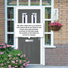 Premium Composite Front Door Set - Esprit 2 Winestead Blue Glass - Shown in Mouse Grey