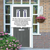 Premium Composite Front Door Set - Esprit 2 Winestead Blue Glass - Shown in Mouse Grey