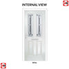 Premium Composite Front Door Set - Esprit 2 Winestead Grey Glass - Shown in Red
