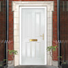 Premium Composite Front Door Set - Esprit Solid - Shown in White