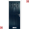 Premium Composite Front Door Set - Impala Solid - Shown in Blue