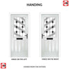 Premium Composite Front Door Set - Mulsanne 1 Diamond Black Glass - Shown in White