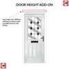 Premium Composite Front Door Set - Mulsanne 1 Diamond Black Glass - Shown in White