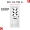 Premium Composite Entrance Door Set - Mulsanne 1 Diamond Black Glass - Shown in White