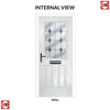 Premium Composite Front Door Set - Mulsanne 1 Diamond Black Glass - Shown in White