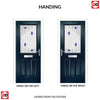Premium Composite Front Door Set - Mulsanne 1 Kupang Blue Glass - Shown in Blue