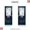 Premium Composite Entrance Door Set - Mulsanne 1 Kupang Blue Glass - Shown in Blue