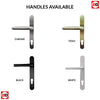 Cottage Style Debonaire 2 Composite Front Door Set with Hnd Jet Glass - Shown in White