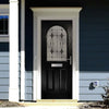 Premium Composite Front Door Set - Snipe 1 Laptev Black Glass - Shown in Black