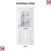 Premium Composite Front Door Set - Snipe 1 Laptev Black Glass - Shown in Black