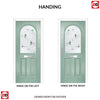 Premium Composite Front Door Set - Snipe 1 Murano Green Glass - Shown in Chartwell Green