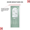 Premium Composite Front Door Set - Snipe 1 Murano Green Glass - Shown in Chartwell Green