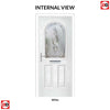 Premium Composite Entrance Door Set - Snipe 1 Pectolite Glass - Shown in Purple Violet