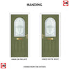 Premium Composite Front Door Set - Snipe 1 Veneto Glass - Shown in Reed Green