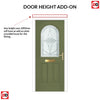 Premium Composite Front Door Set - Snipe 1 Veneto Glass - Shown in Reed Green