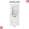 Premium Composite Front Door Set - Snipe 1 Veneto Glass - Shown in Reed Green