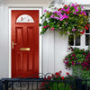 Premium Composite Front Door Set - Tuscan 1 Murano Red Glass - Shown in Red
