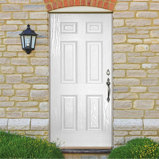 Image: GRP White Colonial 6 Panel Composite Door
