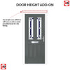 Premium Composite Front Door Set - Esprit 2 Winestead Blue Glass - Shown in Mouse Grey